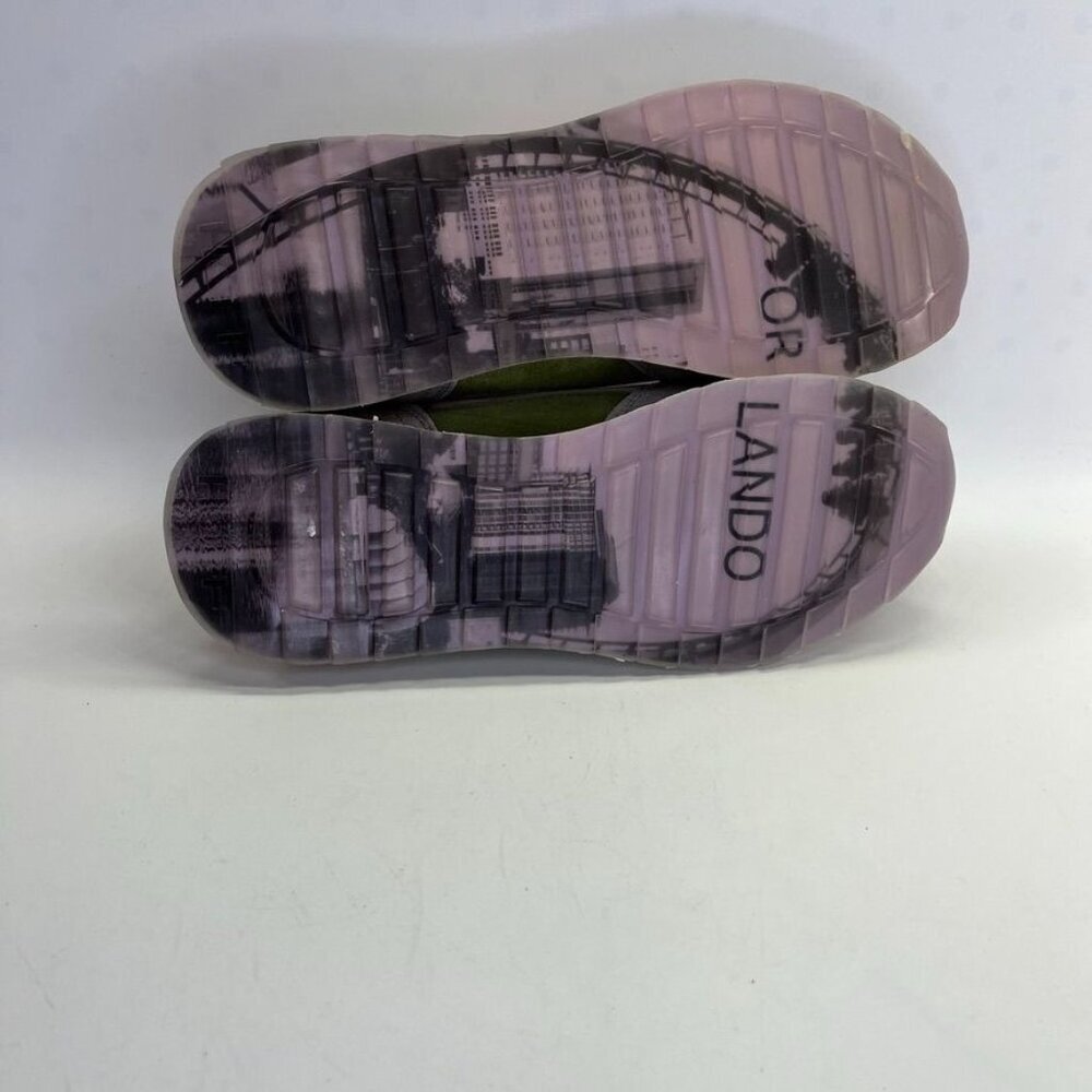 Trendy Women's Sneakers with Pink, Green, and Gray Accents - Picture 11 of 16